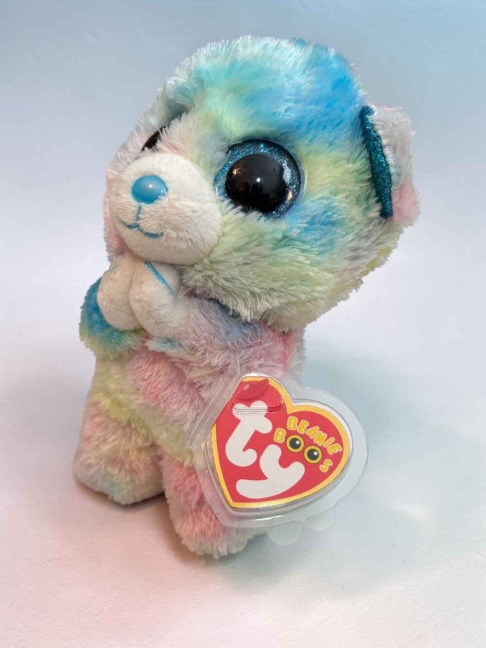 Ty Beanie Boos Hope Bear Pastel Plush With Glitter Eyes & Ears Collectible Stuff